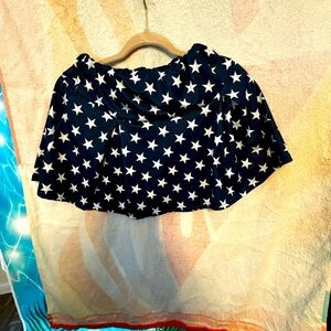 Stars and Stripes Skort. Size XL. Shorts underneath. Nylon stretchy material
